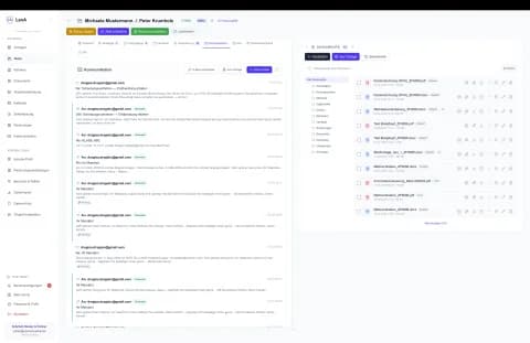 E-Mail-Thread mit mehreren Antworten und Dokumenten