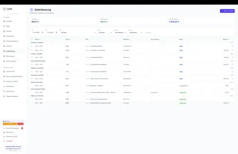 Zeiterfassung mit 56h, Kategorien und Abrechnungsstatus